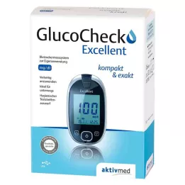 GLUCOCHECK Mükemmel kan şekeri ölçüm cihazı seti mg/dl, 1 adet