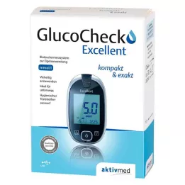 GLUCOCHECK Mükemmel kan şekeri ölçüm cihazı seti mmol/l, 1 adet