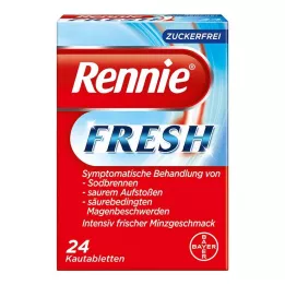 RENNIE FRESH Çiğnenebilir tabletler, 24 adet