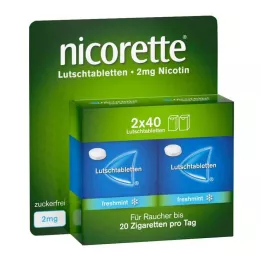 NICORETTE taze nane 2 mg preslenmiş pastiller, 80 adet