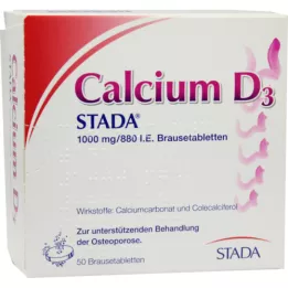 CALCIUM D3 STADA 1000 mg/880 IU efervesan tablet, 50 adet