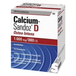 CALCIUM SANDOZ D Osteo Intens çiğneme tabletleri, 120 adet