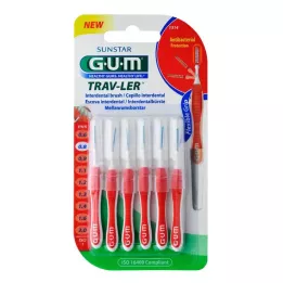 GUM TRAV-LER 0.8mm mum kırmızı interdental + 6 kapsül, 6 adet