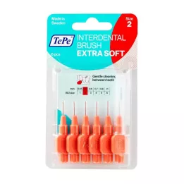 TEPE Diş arası fırçası x-soft 0,5 mm ISO 2 kırmızı, 6 adet