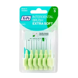 TEPE Diş arası fırçası x-soft 0.8mm ISO 5 yeşil, 6 adet