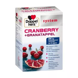 DOPPELHERZ Cranberry+Pomegranate sistem kapsülleri, 60 adet