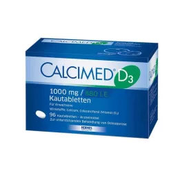 CALCIMED D3 1000 mg/880 I.E. çiğnenebilir tabletler, 96 adet