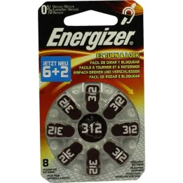 Energizer işitme cihazı pili 312, 8 adet