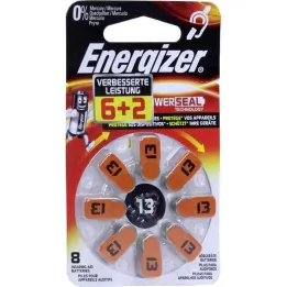 Energizer işitme cihazı pili 13, 8 adet
