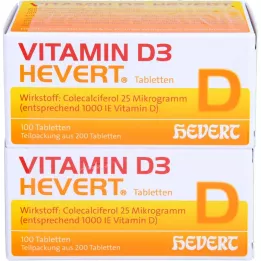 VITAMIN D3 HEVERT tabletler, 200 adet