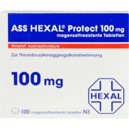 ASS HEXAL 100 mg mide suyu tabletini koruyun, 100 adet