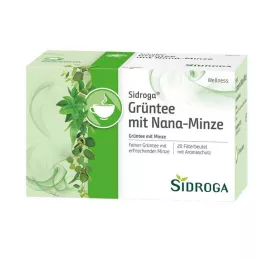 SIDROGA Sağlıklı yeşil çay ile. Nana Nane Filtresi., 20 X 1,5 gr