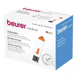 BEURER GL44/GL50 kan şekeri test şeritleri, 100 adet