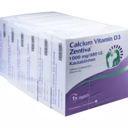 CALCIUM VITAMIN D3 Zentiva 1000 mg/880 IU Kautab, 120 adet
