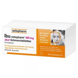 IBU-RATIOPHARM 400 mg akut ağrı tabletleri, film kaplı tabletler, 50 adet