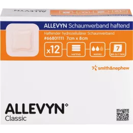 ALLEVYN Köpük pansuman 7x8 cm yapışkanlı, 12 adet