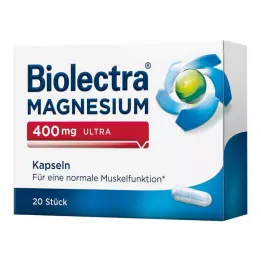BIOLECTRA Magnezyum 400 mg ultra kapsül, 20 adet