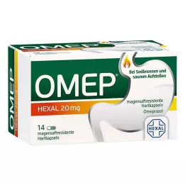 OMEP HEXAL 20 mg mideye dayanıklı sert kapsüller, 14 adet