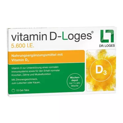 VITAMIN D-LOGES 5.600 IU Haftalık Depo Çiğnenebilir Tabletler, 15 adet