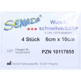 Senada hızlı yara pansuman 6x10 cm, 4 adet