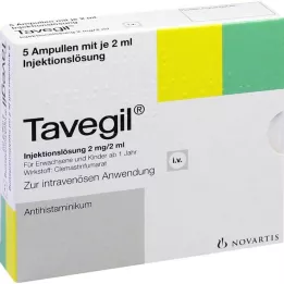 TAVEGIL Enjeksiyon solüsyonu 2 mg/2 ml ampuller, 5X2 ml