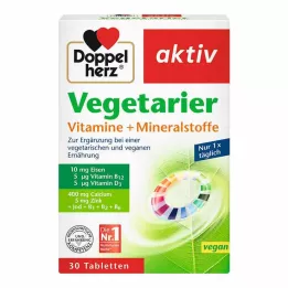 DOPPELHERZ Vejetaryen Vitaminler+Mineraller aktif, 30 adet
