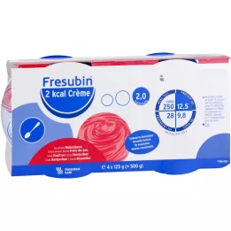 FRESUBIN 2 kcal Kremalı Yabani Çilek bir fincanda, 4X125 gr