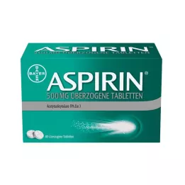 ASPIRIN 500 mg kaplamalı tabletler, 80 adet
