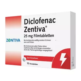DICLOFENAC Zentiva 25 mg film kaplı tablet, 10 adet