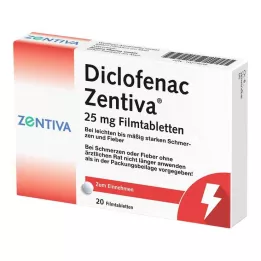DICLOFENAC Zentiva 25 mg film kaplı tablet, 20 adet