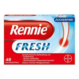 RENNIE FRESH Çiğnenebilir tabletler, 48 adet