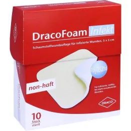 Dracofoam Enfeksiyon Köpüğü Yara Örtüsü 5x5cm, 10 Adet