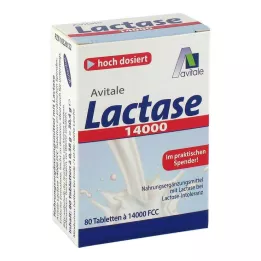LACTASE 14.000 FCC tablet dağıtıcıda, 80 adet