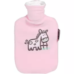 FASHY Çocuk sıcak su matarası, pembe polar kapaklı, 1 adet