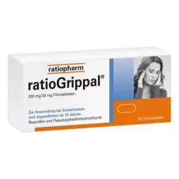 RATIOGRIPPAL 200 mg/30 mg film kaplı tabletler, 20 adet