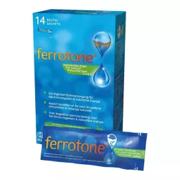 FERROTONE Elma konsantresi ve C vitamini içeren demir şişesi, 14x25 ml