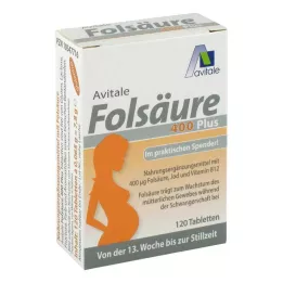 FOLSÄURE 400 Plus B12+İyot Tabletleri, 120 adet