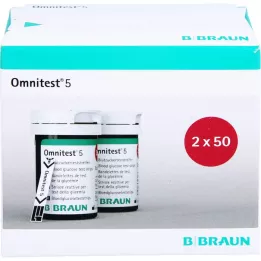 OMNITEST 5 kan şekeri test çubuğu, 100 adet