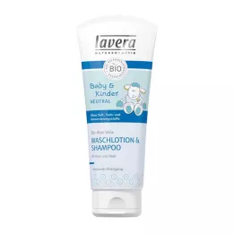 LAVERA Bebek & Çocuklara duyarlı yıkama losyonu&Şampuan, 200 ml