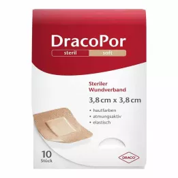 DRACOPOR Yara örtüsü 3,8x3,8 cm steril ten rengi, 10 adet