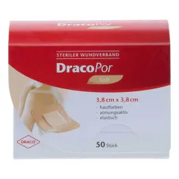 DracoPor Yumuşak ten rengi yara örtüsü 3,8x3,8 cm steril, 50 adet