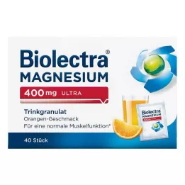 BIOLECTRA Magnezyum 400 mg ultra içme granülleri turuncu, 40 adet