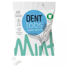 DENTTABS Florür içermeyen diş fırçası tabletleri stevia-nane, 125 adet