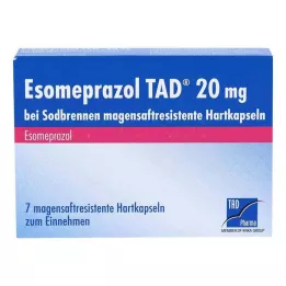 ESOMEPRAZOL TAD Mide ekşimesi için 20 mg MSR. sert kapsüller, 7 adet