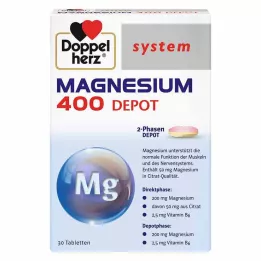 DOPPELHERZ Magnezyum 400 Depo sistem tabletleri, 30 adet