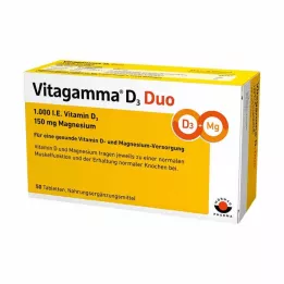 VITAGAMMA D3 Duo 1.000 IU D3 Vitamini 150mg Magnes.NEM, 50 adet