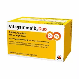 VITAGAMMA D3 Duo 1.000 I.E. Vitamin D3 150mg Magnes.NEM, 100 adet