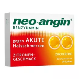 NEO-ANGIN Benzydamine akut boğaz ağrısı limon, 20 adet