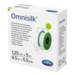 OMNISILK Sabitleme alçısı suni ipek 1,25 cm x 5 m, 1 adet