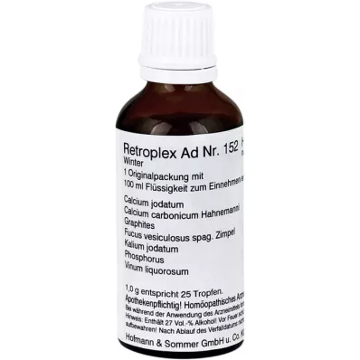 RETROPLEX AD No.152 Kış Damlaları, 50 ml RETROPLEX AD No.152 Kış Damlaları, 50 ml
